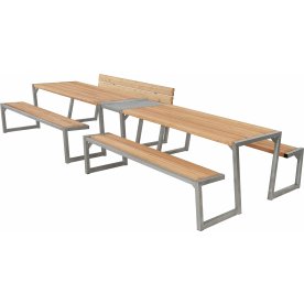 Plus Zigma bordsbänkset m/1 ryggstöd, Thermowood