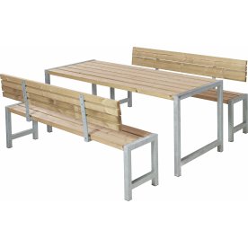 Plus plankset med ryggstöd, Thermowood
