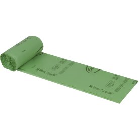 Sopsäckar biobaserade 35 l, 58x77 cm, 23 my, grön