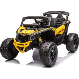 Elbil Can-Am Marverick UTV för barn, 4x200W, gul