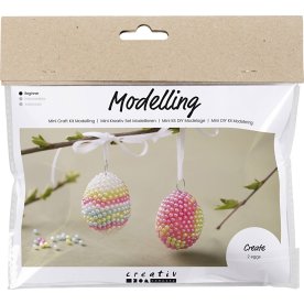 Mini DIY Kit Modellering, pärlägg, pastellfärger