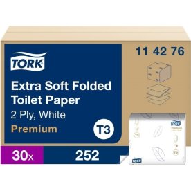 Tork T3 Premium toalettpapper i ark, 30 paket