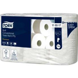 Tork T4 Premium toalettpapper, 3 lager, 42 rullar
