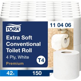 Tork T4 Premium toalettpapper, 4-lager, 42 rullar