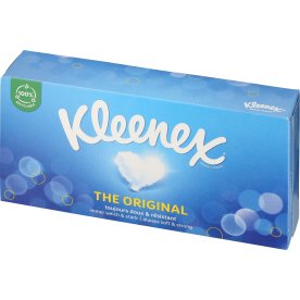 Kleenex Ansiktsservetter, 3-lager, Vit, 72 ark