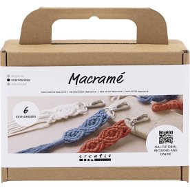 Mini DIY Kit Makramé, nyckelringar
