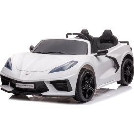 Elbil Corvette Stingray C8 barnbil, 12V, vit