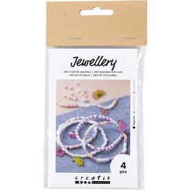 Mini DIY Kit smycken, armband, krympplast, pastell