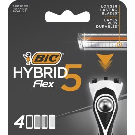 BiC Hybrid Flex 5 rakblad, 4 refills