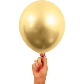 Ballong, krom, guld, 30 cm, 4 st.