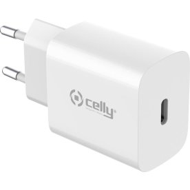 Celly Planet 25W USB-C-laddare, vit