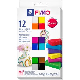 Fimo Soft Lera Colour Pack, 12 x 25 g, basic