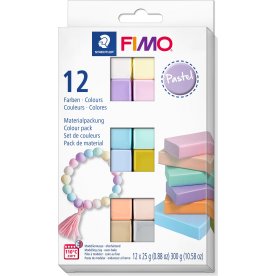 Fimo Soft Lera Colour Pack, 12 x 25 g, pastell
