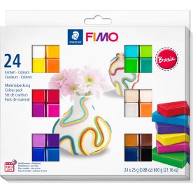 Fimo Soft Lera Colour Pack, 24 x 25 g, basic