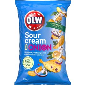 OLW Chips Sourcream & onion, 275g