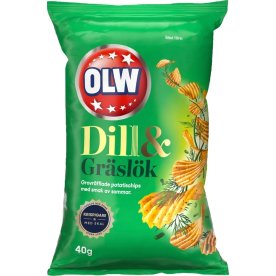 OLW Chips Dill & Gräslök, 40g