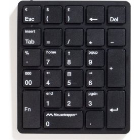 Mousetrapper trådlöst NumPad-tangentbord, svart