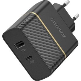 OtterBox USB-A 12W + USB-C 18W dubbelportadapter