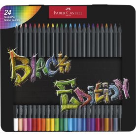 Faber-Castell Black E färgpennor, 24 färger