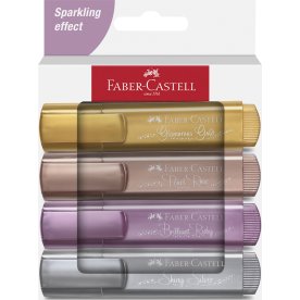 Faber-Castell Highlighter, Metallic, 4 färger