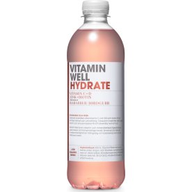 Vitamin Well Hydrate, Rabarber/Jordgubb, 0,5 L