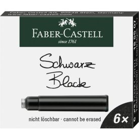 Faber-Castell EU Refill, Reservoarpen., Svart 6 st