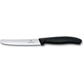 Swiss Classic Bordskniv med grillkant, Svart