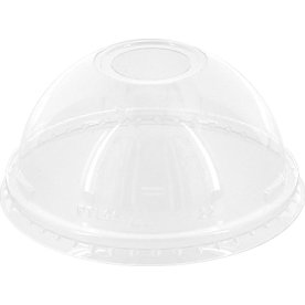 Kupollock m/hål, rPET, klar, Ø9,5 cm, 50 st.