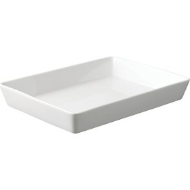 Aida Aroma Dish, vit, porslin, 35x25 cm.