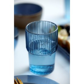 Bitz Kustintha Caféglas 38 cl, blå, 4 st.
