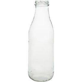 Bauer Mjölkflaska utan skruvkork, glas, 1L