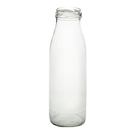 Bauer Mjölkflaska utan skruvkork, glas, 0,5L