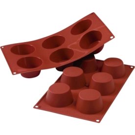Silikomart Bakform muffin 6 st, Ø6,9cm, 10cl