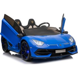 Elbil Lamborghini Aventador SJV barnbil 24V, blå