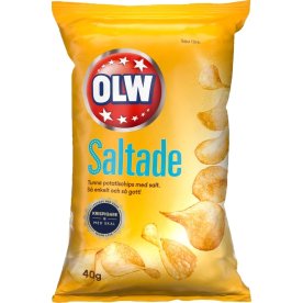 OLW  Chips Saltade, 40 g