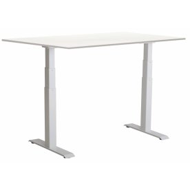 Sun-Flex III höj-/sänkbart bord, 140x80, Vit/vit