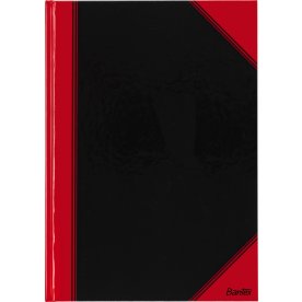Bantex Kina Anteckningsbok A4, linjerat, svart/röd