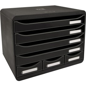 Exacompta Store-Box Skrivbordsbyrå, 7 st, b. svart