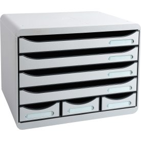 Exacompta Store-Box Skrivbordsbyrå, 7 st, ljusgrå