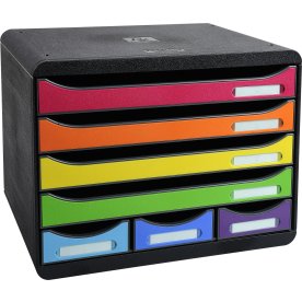 Exacompta Store-Box Skrivbordsbyrå, 7 st, harlekin
