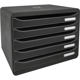 Exacompta Big-Box+ Skrivbordsbyrå, H, 5, svart