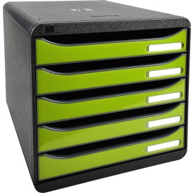 Exacompta Big-Box+ Skrivbordsbyrå, svart/ljusgrön