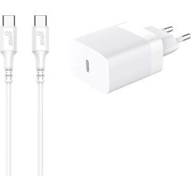 GEAR USB-C-laddare m. USB-C-kabel, 30W, 220V, vit