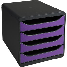 Exacompta Big-Box Skrivbordsbyrå, 4 st, lila