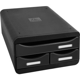 Exacompta Small-Box Skrivbordsbyrå, svart/svart