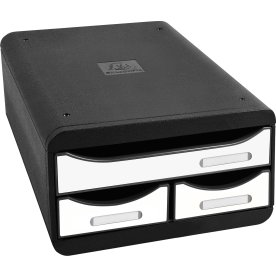 Exacompta Small-Box Skrivbordsbyrå, svart/vit