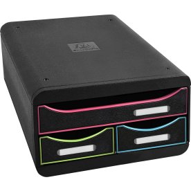 Exacompta Small-Box Skrivbordsbyrå, svart/harlekin