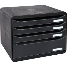 Exacompta Big-Box+ Skrivbordsbyrå, H, 4, svart