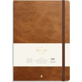 Burde Deluxe Anteckningsbok, B5, Linjerad, Brun