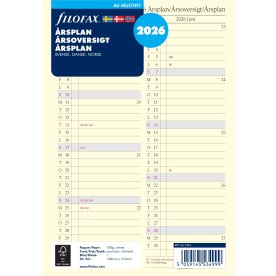 Filofax 2026 Refill, A5, Årsplan